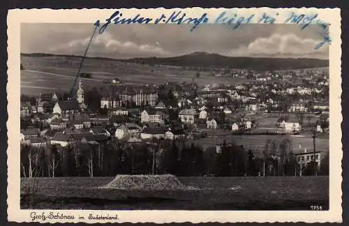 49888 Ansichtskarte Groß Schönau Sudetenland 1944 Schluckenau Fotokarte