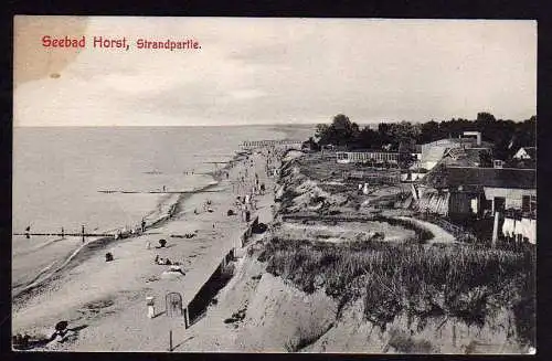 49957 Ansichtskarte Seebad Horst um 1910 Strandpartie