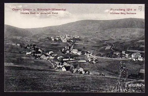 49847 AK Oberwiesental Unter Böhmisch Wiesental Fichtelberg um 1910