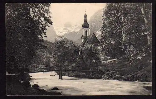 50008 Ansichtskarte Ramsau Kirche 1907