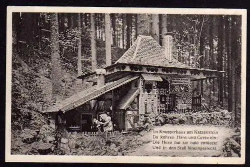 50087 AK Bad Sachsa Hexenhäuschen im Katzental Südharz um 1930