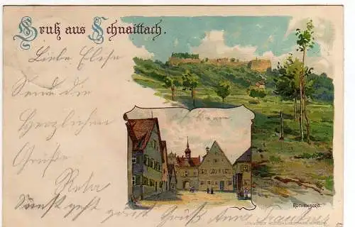 50114 Ansichtskarte Schliersee Blick v. Rissbauer 1901