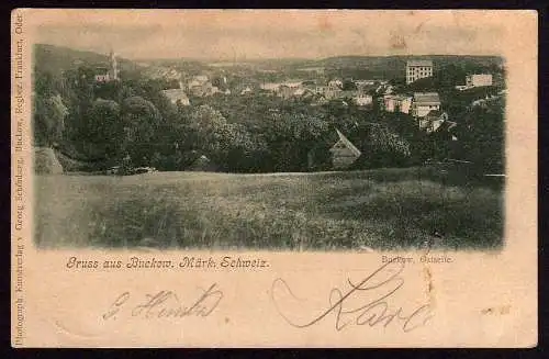 50072 Ansichtskarte Buckow 1901 Märk. Schweiz Ostseite
