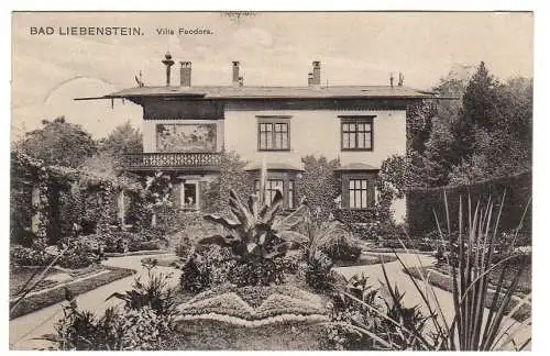 42749 Ansichtskarte Bad Liebenstein Villa Feodora 1910