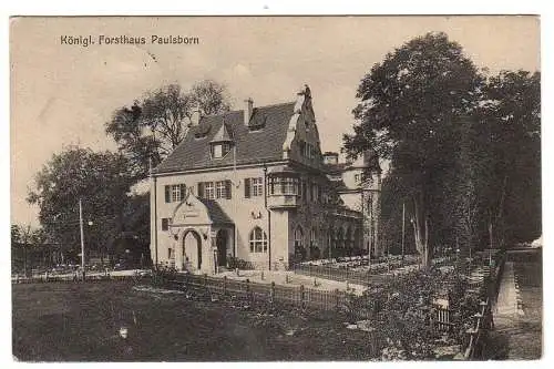 42774 Ansichtskarte Paulsborn Königl. Forsthaus 1916