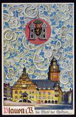 43198 Ansichtskarte Plauen i.V. 1955  Plauener Spitze