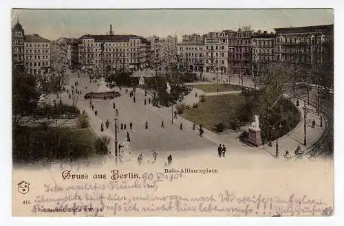 42398 Ansichtskarte Berlin Belle Allianceplatz 1901