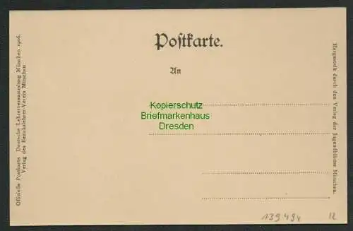 139494 AK München Künstlerkarte Fritz Quidenus 1906 Deutsche Lehrerversammlung