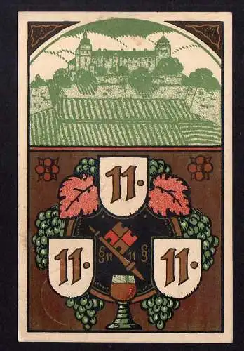 101141 Ansichtskarte Künstlerkarte Würzburg 11.11.1911 § 11 Wein Weintraube