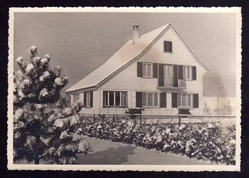 100925 Ansichtskarte Aarwangen Kanton Bern Wohnhaus Fotokarte Winter 1938
