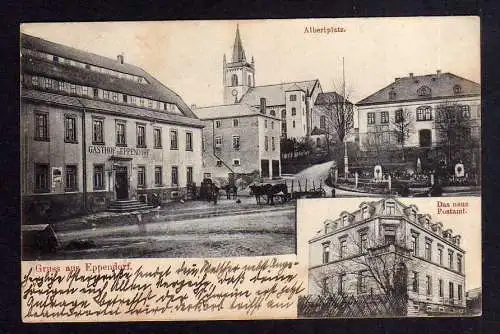 101172 AK Eppendorf Gasthof Albertplatz Neues Postamt 1905