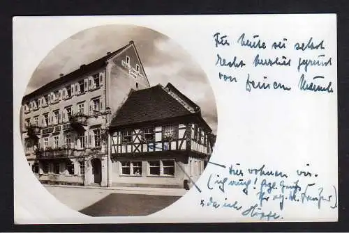 101243 Ansichtskarte Gernsbach bei Baden-Baden 1940 Hotel & Pension z. goldenen Stern u. Hi