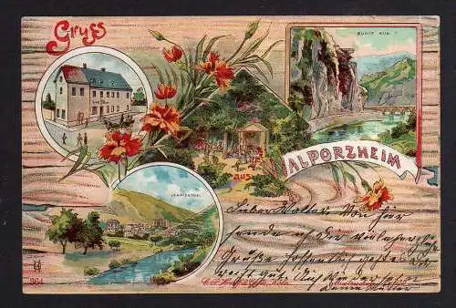 101071 Ansichtskarte Litho Walporzheim 1903 Stankt Peter Mariental Bunte Kuh