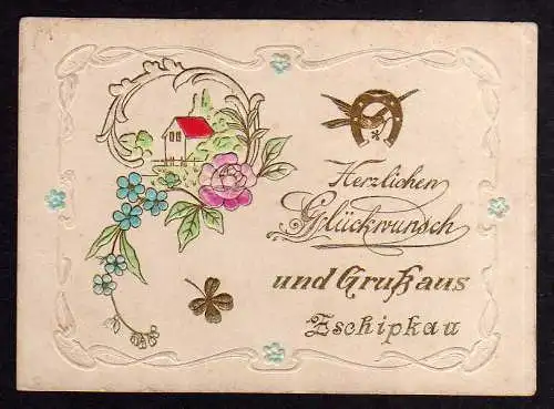 101294 Karte Schipkau Zschipkau um 1900 Herzlichen Glückwunsch und Gruß