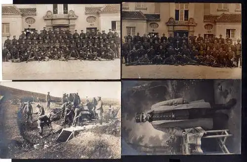 101357 4 Ansichtskarte Juditten Militär Soldaten Beverloo Pionier Fotokarten Feldpost 1914