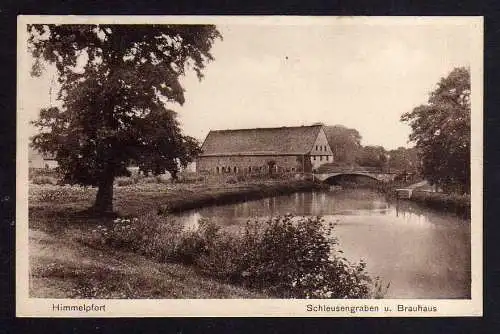 101327 Ansichtskarte Himmelpfort Schleusengraben und Brauhaus 1937