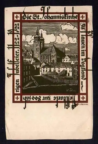 101238 Ansichtskarte Plauen Vogtland Festkarte 800 Jahre St. Johanniskirche 1922 Löbering K