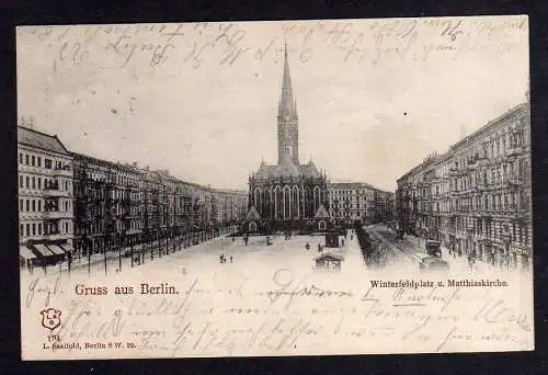 100653 Ansichtskarte Winterfeldplatz Matthiaskirche 1898