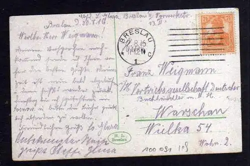 100091 AK Breslau Schlesien Jahrhunderthalle 1916