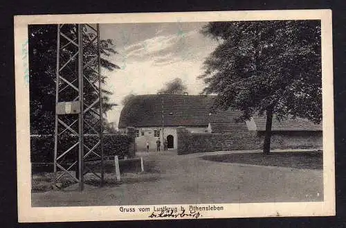 100066 Ansichtskarte Lustkrug bei Athensleben Staßfurt um 1920