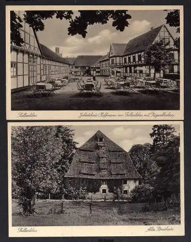 100134 2 Ansichtskarte Fallersleben Wolfsburg um 1935 Altes Brauhaus Geburtshaus Jugendherb