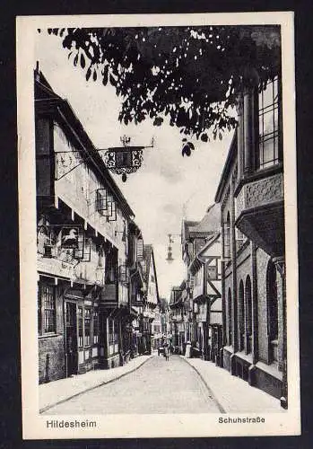 100132 Ansichtskarte Hildesheim 1931 Schuhstraße