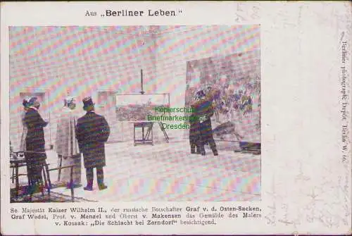 160797 AK Berlin Aus Berliner Leben 1899 Majestät Kaiser Wilhelm Botschafter