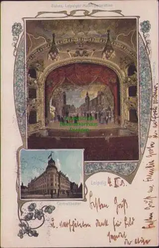 160612 AK Leipzig 1903 Bühne Leipziger Markt Decoration Centraltheater