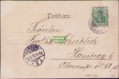 160591 AK Berlin Treptow 1902 Neu Tivoli Neue Krug Allee 1  Inh. G. Hjertberg