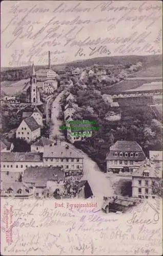 160696 Ansichtskarte Bad Berggiesshübel um 1905 Blick Straße Richtung Kirche
