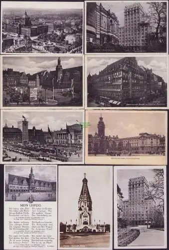 160660 9 AK Leipzig Russische Kirche Europahaus 1936 DEUTSCHE BANK Augustusplatz