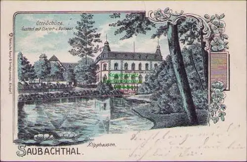160689 AK Klipphausen 1905 Saubachtal Otto Schöne Gasthof mit Concert-u Ballsaal
