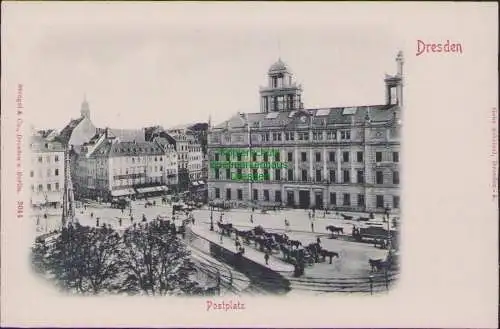 160717 AK Dresden Postplatz um 1900 Stengel & Co., Dresden u Berlin. 3044