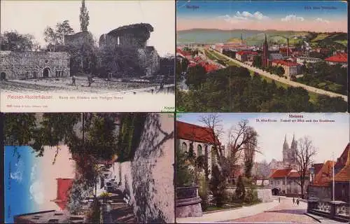 160703 4 Ansichtskarte Meißen An der Frauenkirche Klosterhäuser 1906 6237 Brück & Sohn 1005
