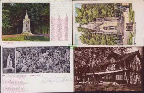 160742 4 AK Tetzelstein Denkmal Litho um 1900 Gasthaus Waldwirtschaft 1926