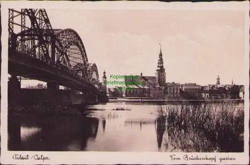 160723 Ansichtskarte Tilsit Ostpr. Tom Brückenkopf gesehen 1940