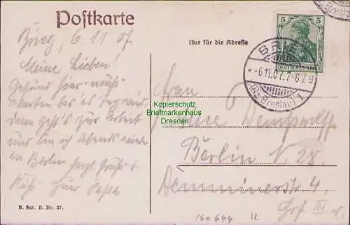 160644 AK Gruss aus Brieg Bez. Breslau 1907 Piastenschloss im Altertum