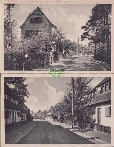 160607 2 AK Hellerau 1944 Ortsteil Gartenstadt Dresdner Straße Am grünen Zipfel