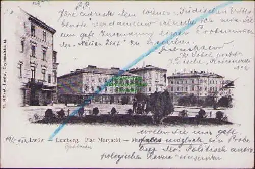 160588 AK Lemberg Lwow Lwiw 1902 Plac Maryacki Marienplatz