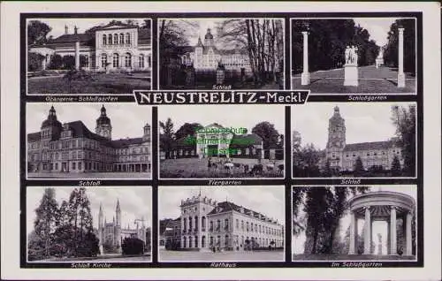 160647 AK NEUSTRELITZ-Meckl. 1941 Orangerie-Schloßgarten Schloß Tiergarten