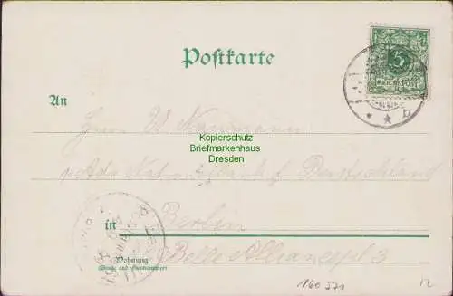 160571 AK Gruss aus Sassnitz Litho 1899