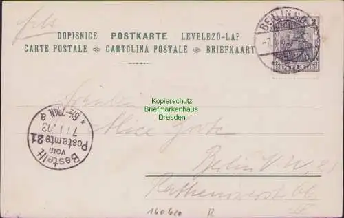 160620 AK Berlin 1903 Jugendstil Jahreszeiten AK Frau Schneeglöckchen