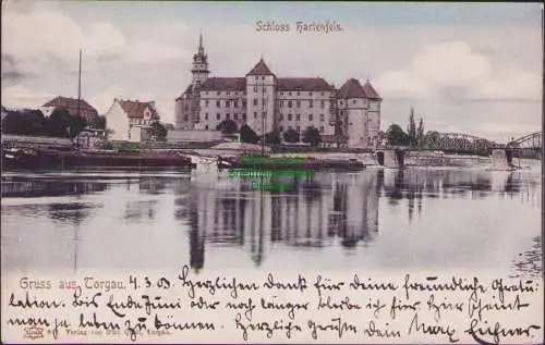 160655 Ansichtskarte Torgau 1903 Schloss Hartenfels