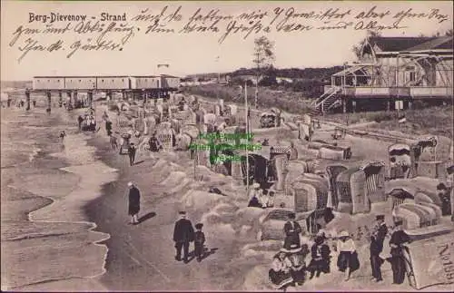 160634 Ansichtskarte Berg-Dievenow - Strand 1924 Dziwnow Pommern
