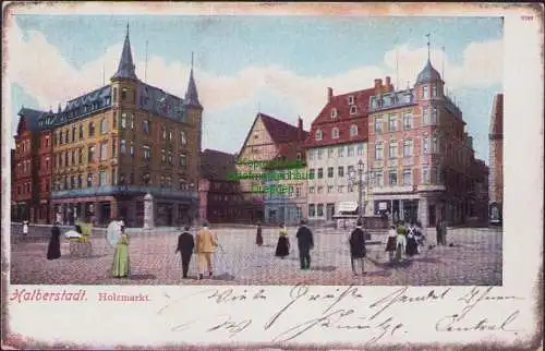 160760 AK Halberstadt Holzmarkt 1905