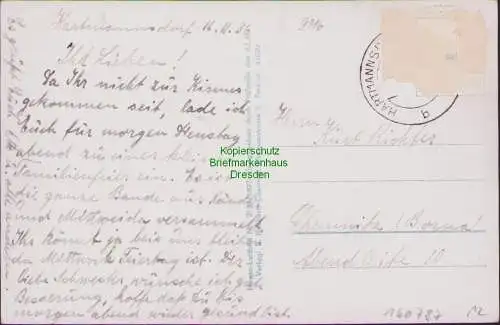 160787 AK Hartmannsdorf b. Chemnitz Orig. Fliegeraufnahme 1936