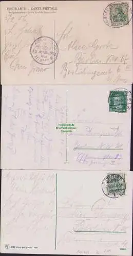 160629 3 AK Erfurt Der Dom 1909 Steigerwald 1906 Stadtparkanlagen 1927