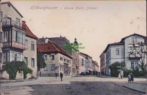 160357 AK Hildburghausen 1913 Untere Markt-Strasse Carl Kahner