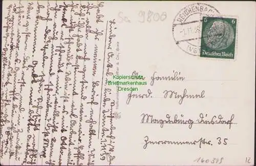 160349 AK Reichenbach V. Zenkergasse u Zwickauerstr. Geschäft Schüller 1939