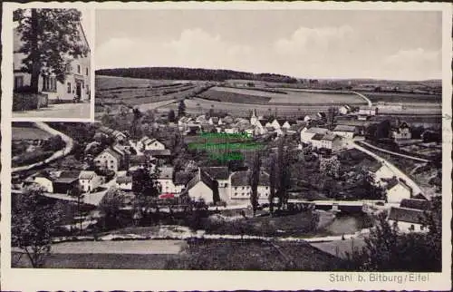 160327 AK Stahl b. Bitburg Eifel HEYEN-BERSCHEID Gastwirtschaft Stahl um 1940